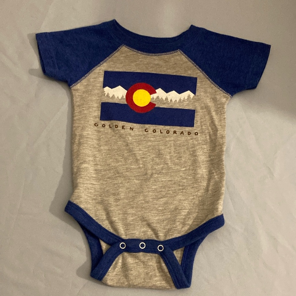 Blue and Gray Colorado Flag Bodysuit